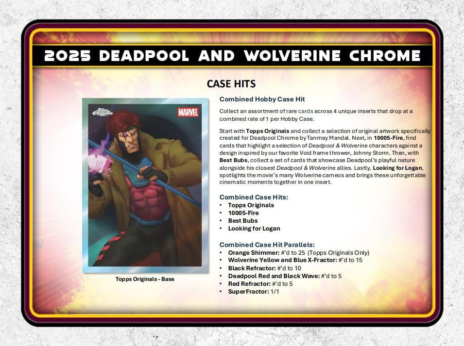 2025 Topps Chrome Marvel Deadpool Hobby Box