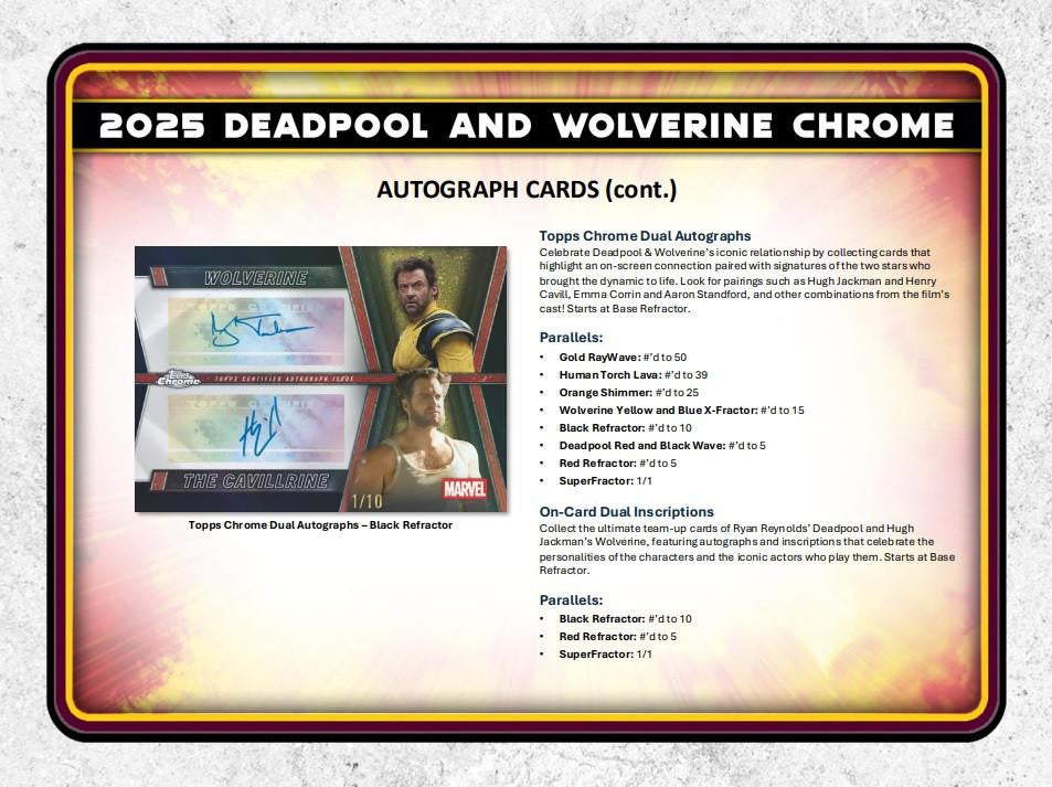 2025 Topps Chrome Marvel Deadpool Hobby Box