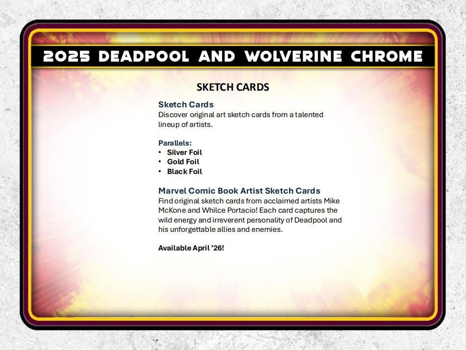 2025 Topps Chrome Marvel Deadpool Hobby Box