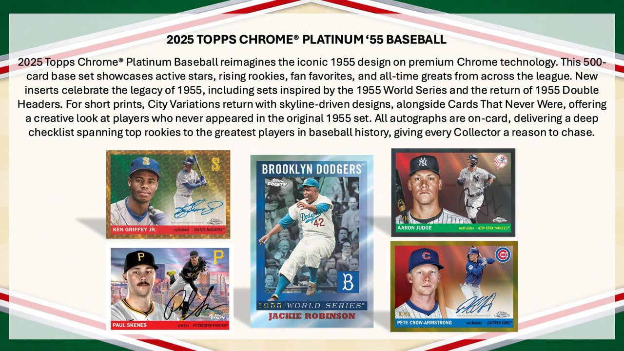 2025 Topps Chrome Platinum Anniversary Baseball Blaster Box