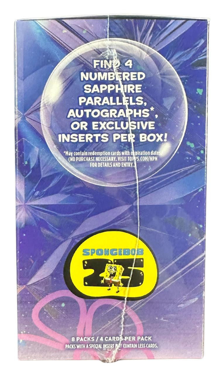 2025 Topps Chrome Spongebob Squarepants 25th Anniversary Sapphire Edition Box