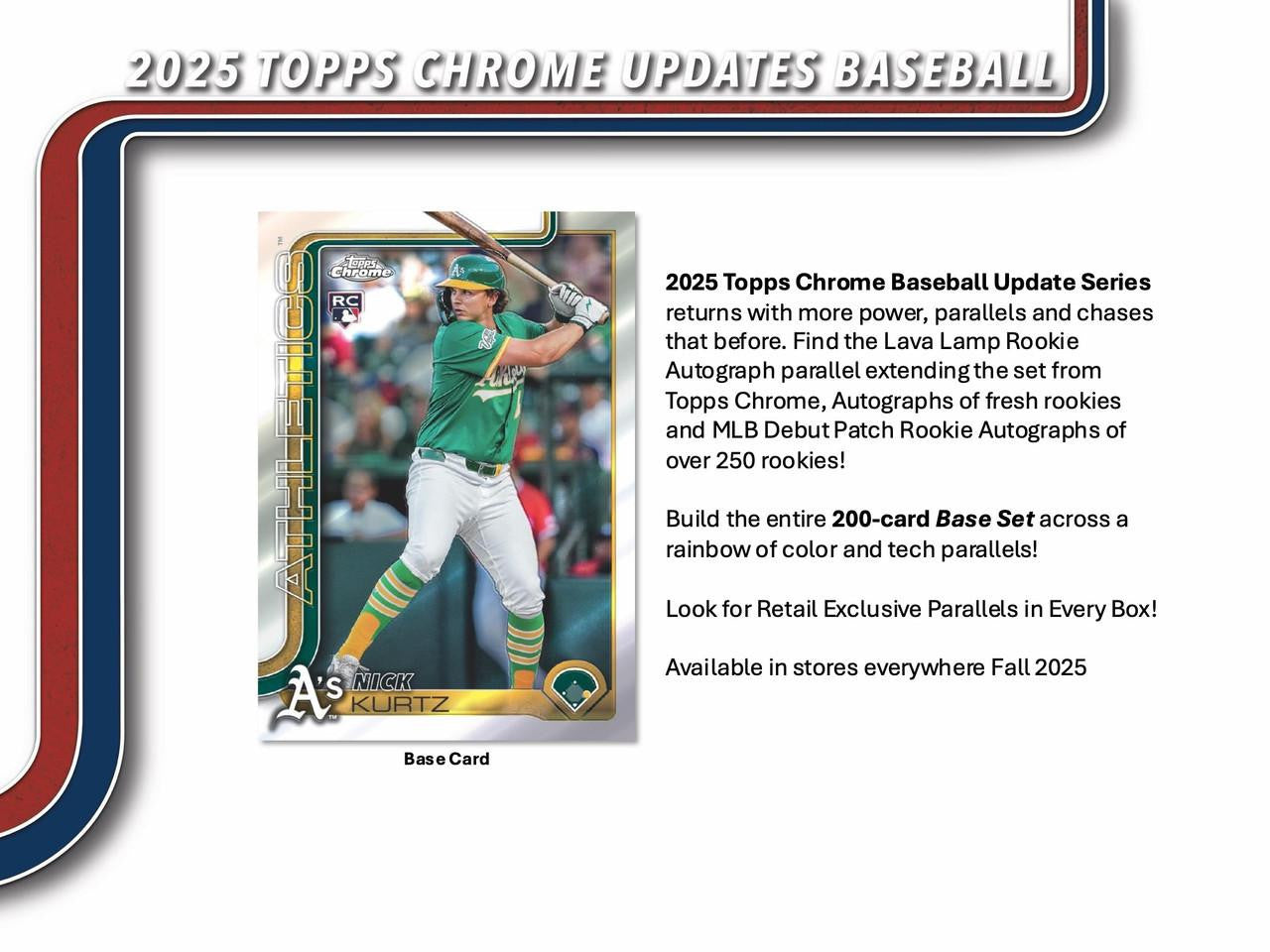 2025 Topps Chrome Update Series Baseball Blaster Box