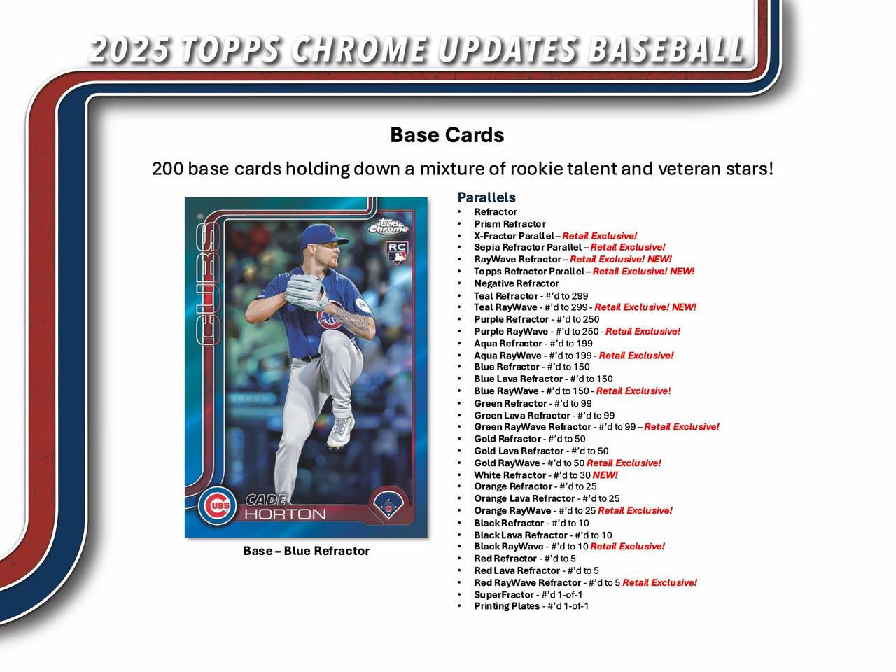 2025 Topps Chrome Update Series Baseball Blaster Box
