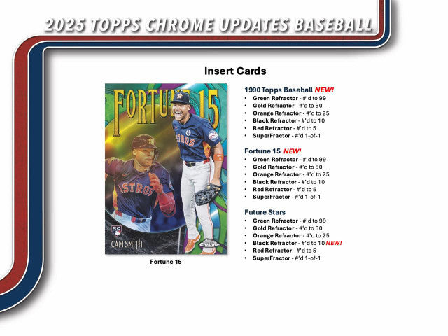 2025 Topps Chrome Update Series Baseball Jumbo Hobby Box
