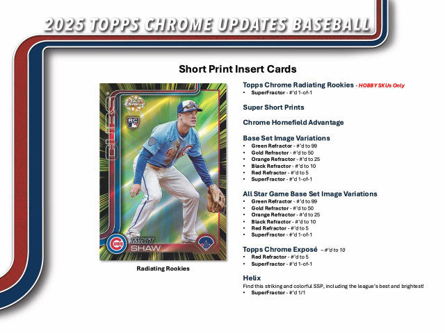 2025 Topps Chrome Update Series Baseball Jumbo Hobby Box