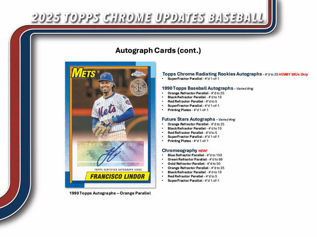 2025 Topps Chrome Update Series Baseball Jumbo Hobby Box