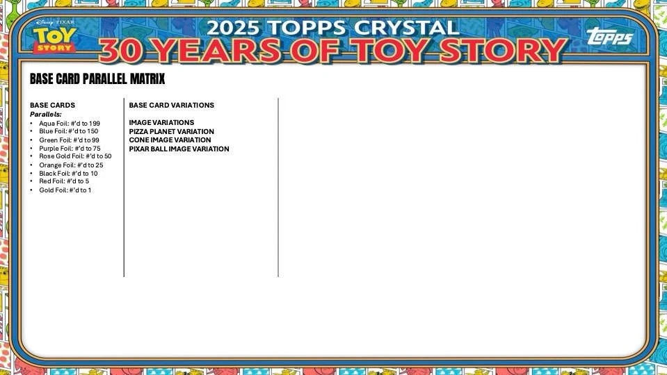 2025 Topps Crystal 30 Years of Toy Story Hobby Box