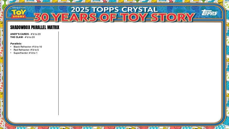 2025 Topps Crystal 30 Years of Toy Story Hobby Box