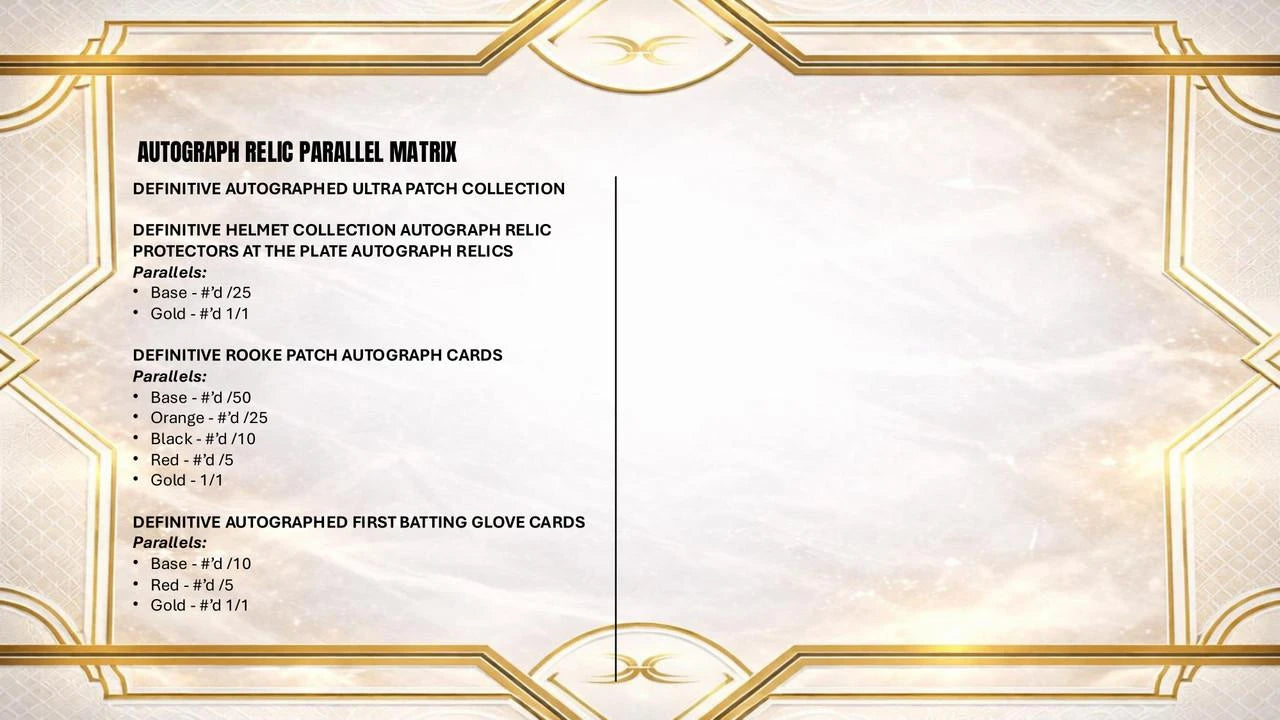 2025 Topps Definitive Baseball Hobby Case (2)