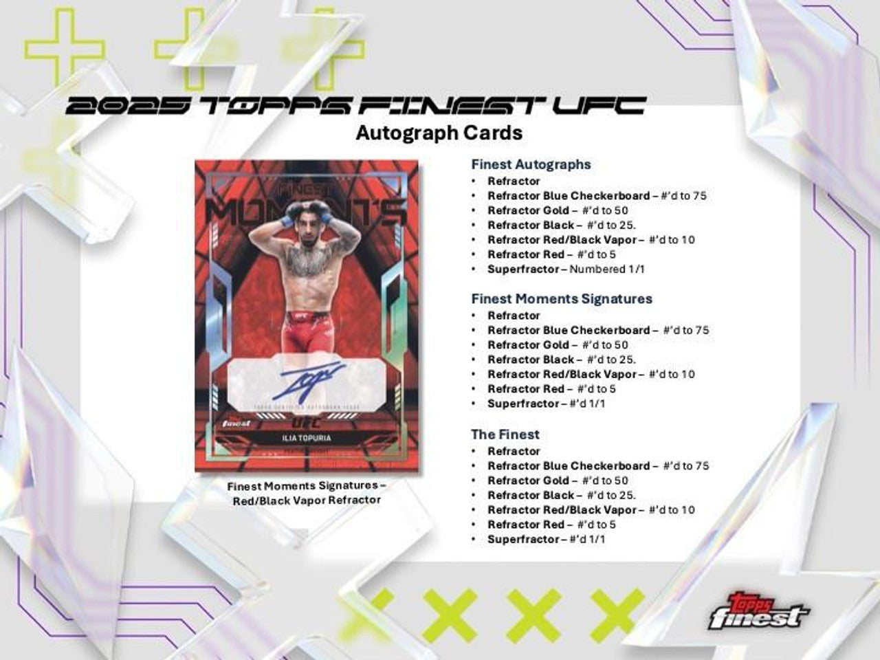 2025 Topps Finest UFC Hobby Box
