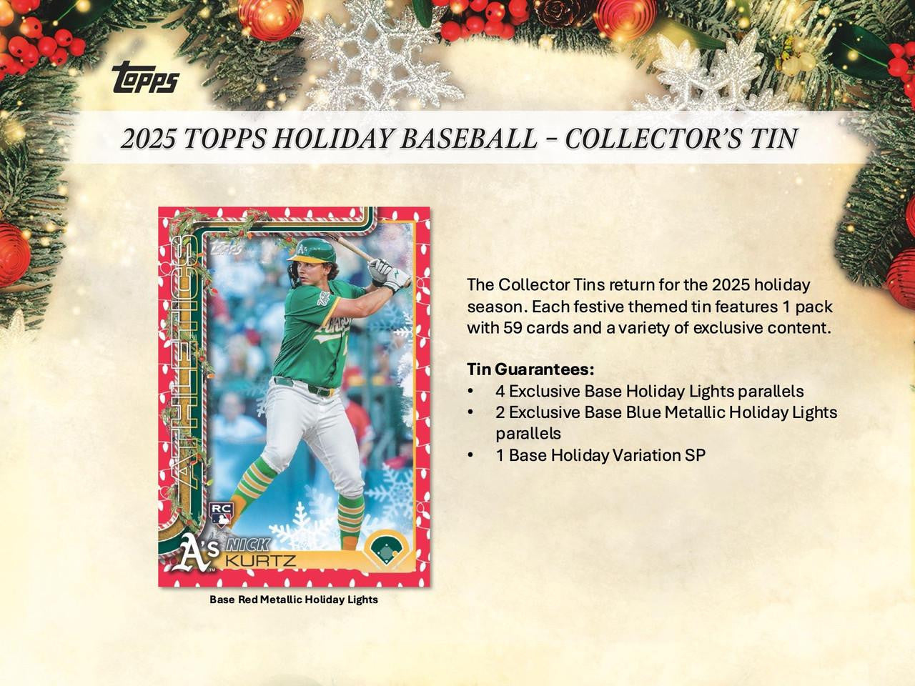2025 Topps Baseball Holiday 3-Tin Box