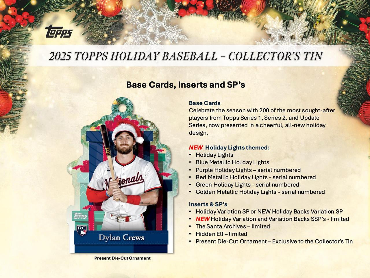 2025 Topps Baseball Holiday 3-Tin Box