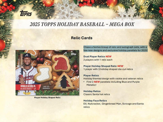 2025 Topps Baseball Holiday Mega Box