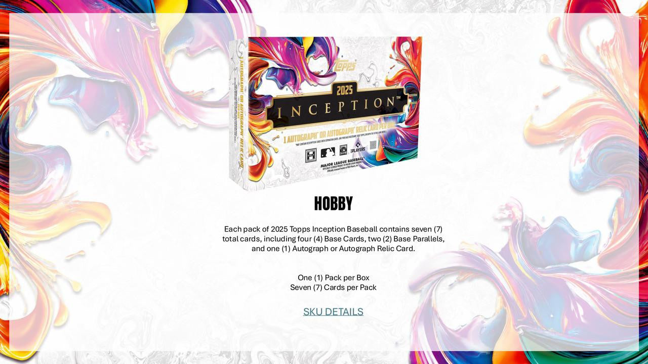 2025 Topps Inception Baseball Hobby Box
