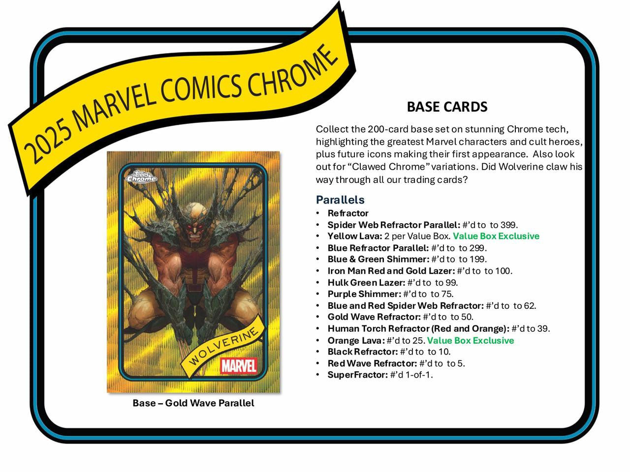 2025 Topps Marvel Comics Chrome Blaster Box