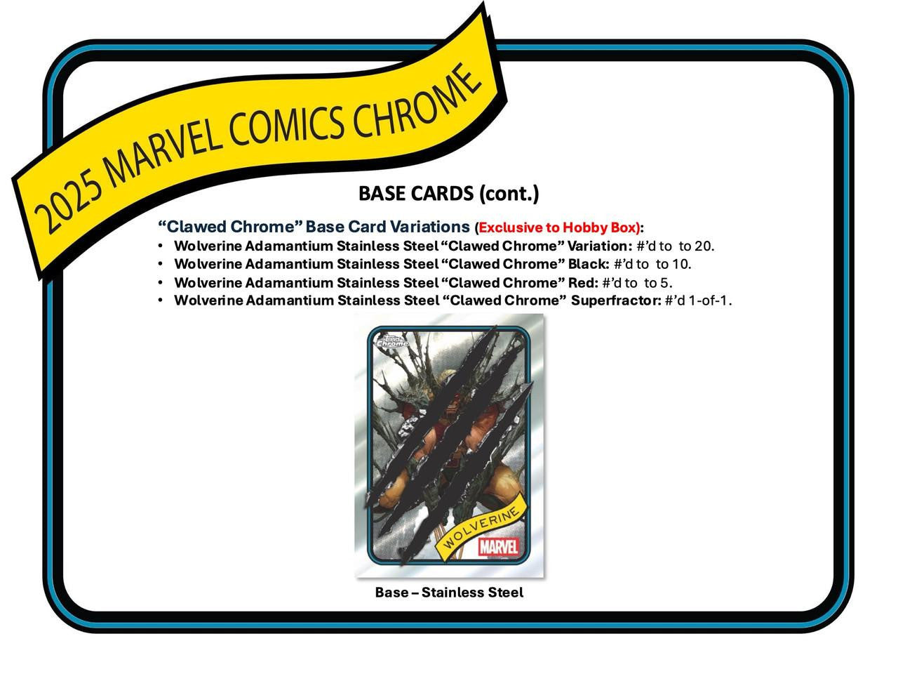 2025 Topps Marvel Comics Chrome Hobby Box