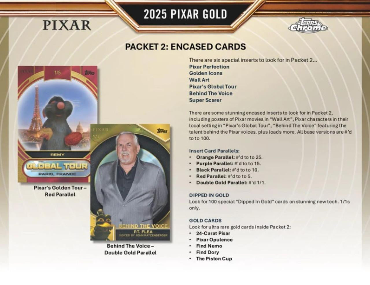 2025 Topps Pixar Gold Hobby Box