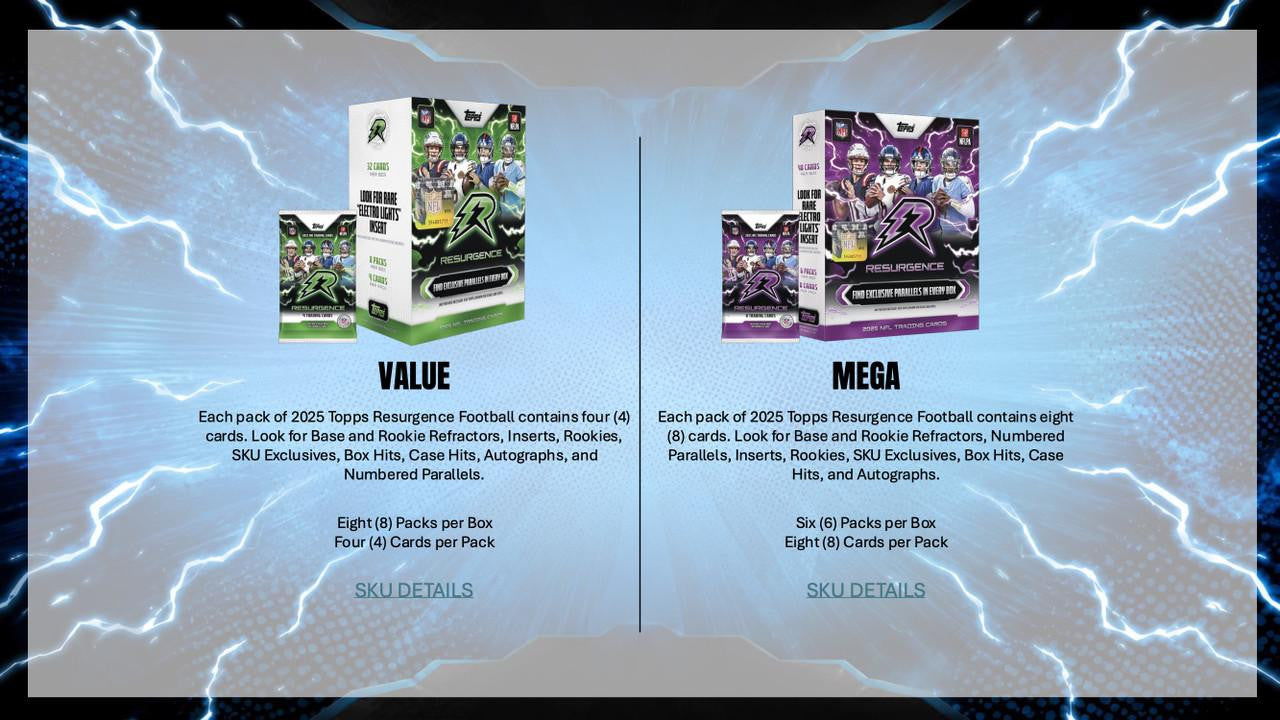 2025 Topps Resurgence Football Mega Box