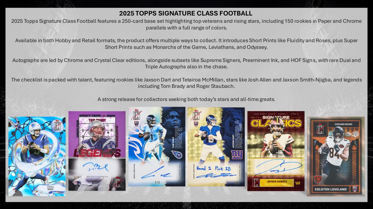 2025 Topps Signature Class Football Blaster Box