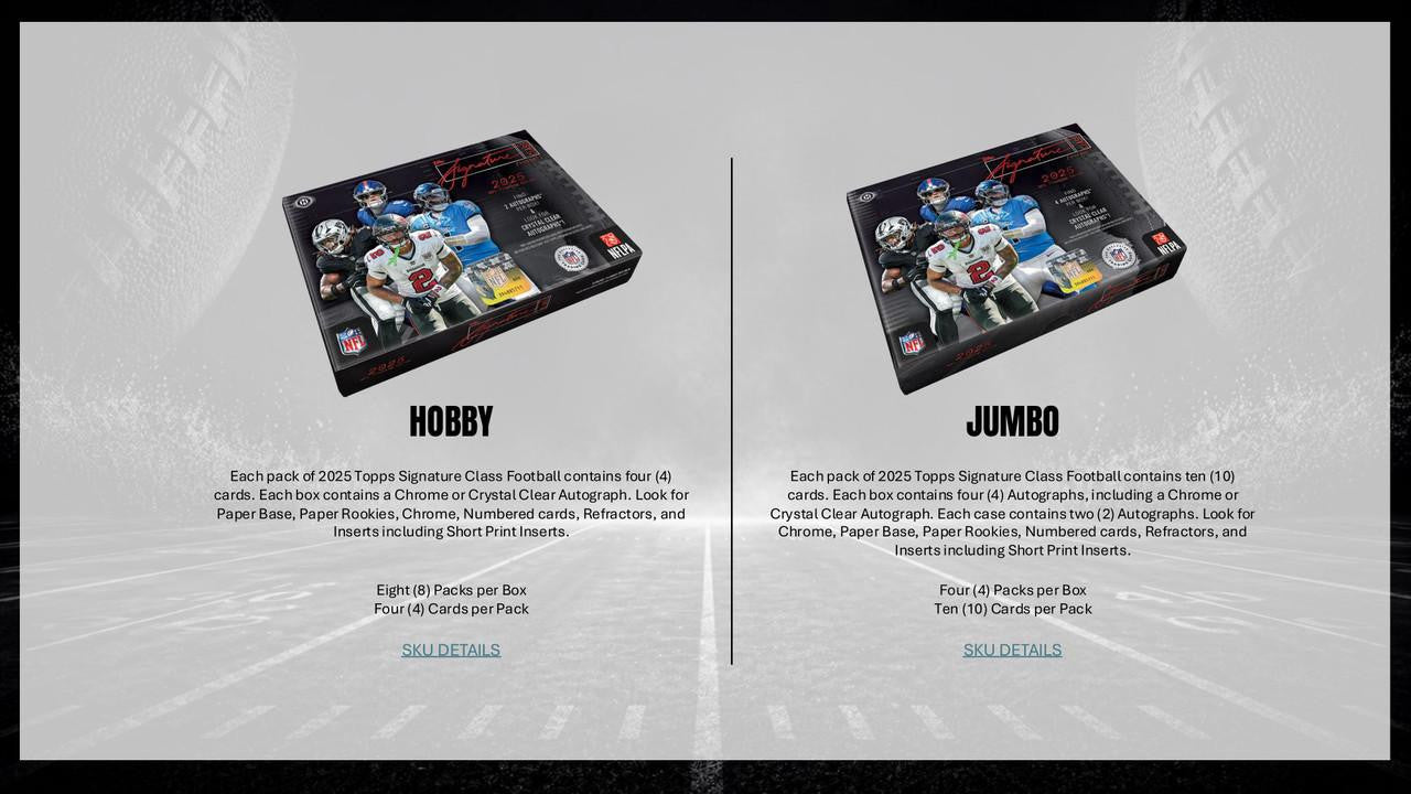 2025 Topps Signature Class Football Hobby Box