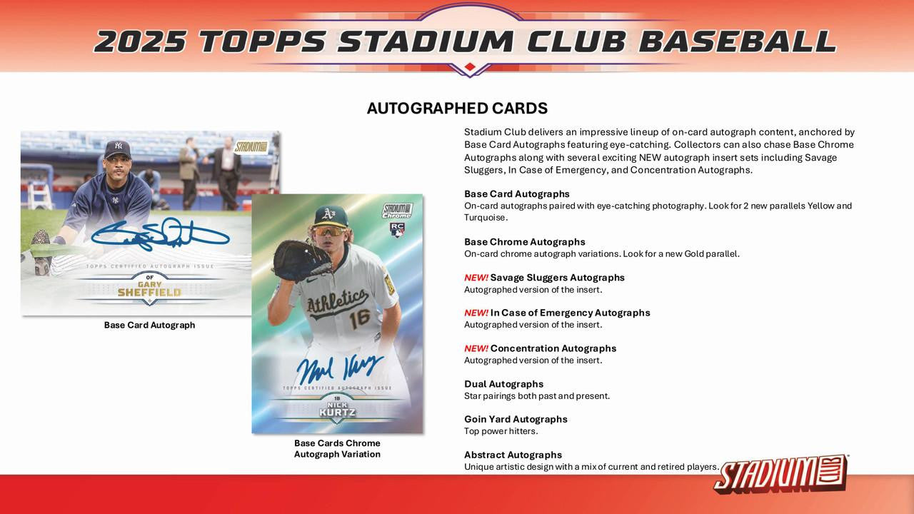 2025 Topps Stadium Club Baseball Blaster Box Case (40)