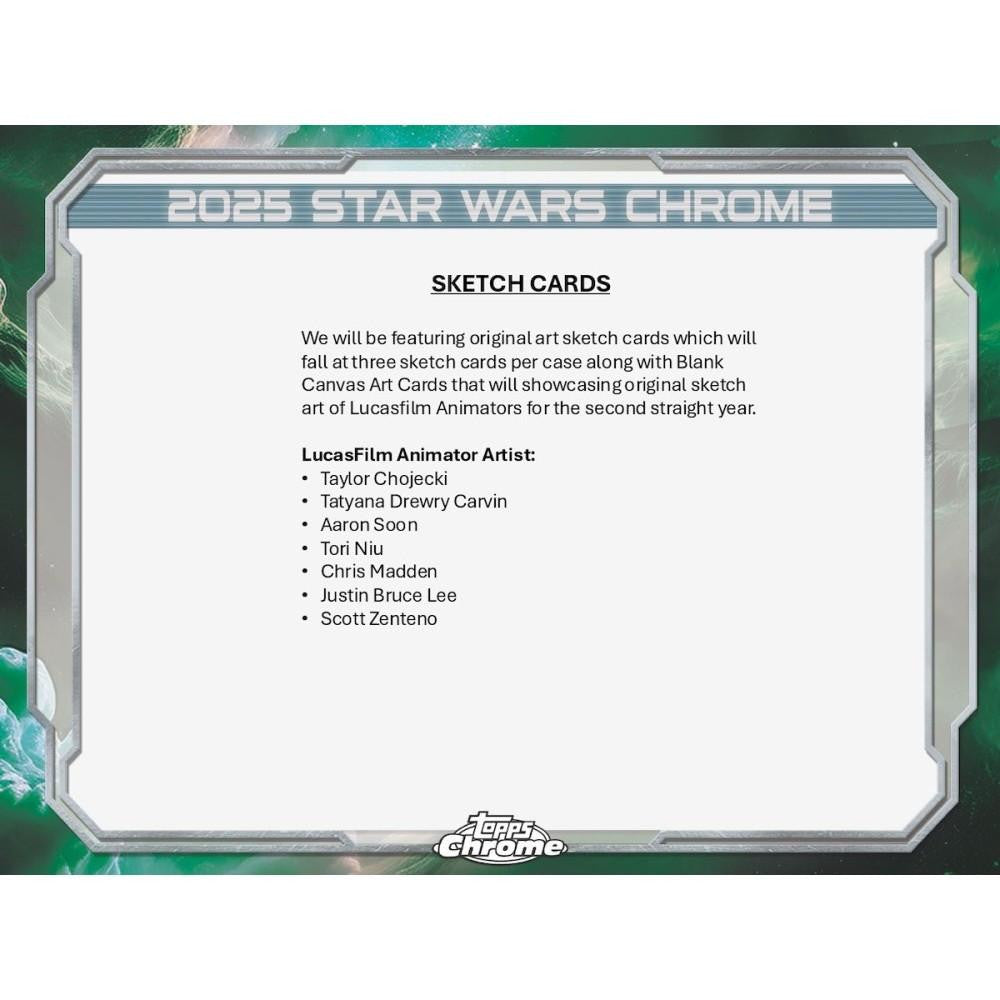 2025 Topps Star Wars Chrome Galaxy Hobby Box