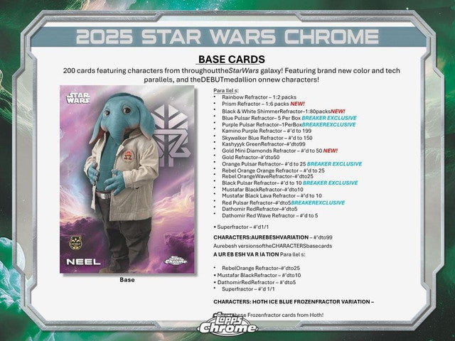 2025 Topps Star Wars Chrome Hobby Box