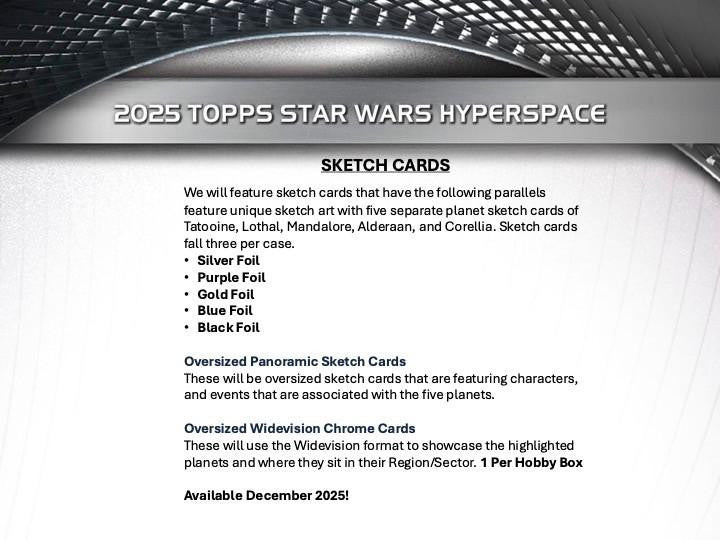 2025 Topps Star Wars Hyperspace Hobby Box