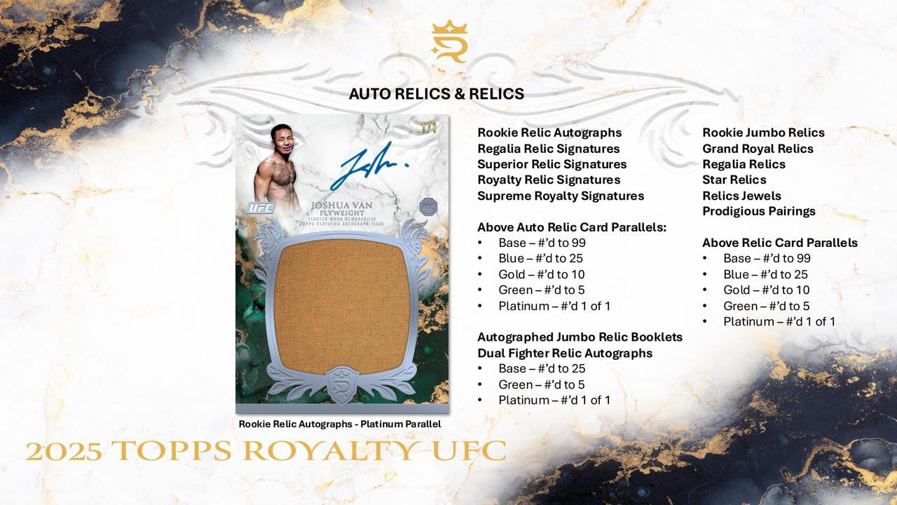 2025 Topps UFC Royalty Hobby Box CASE (4)