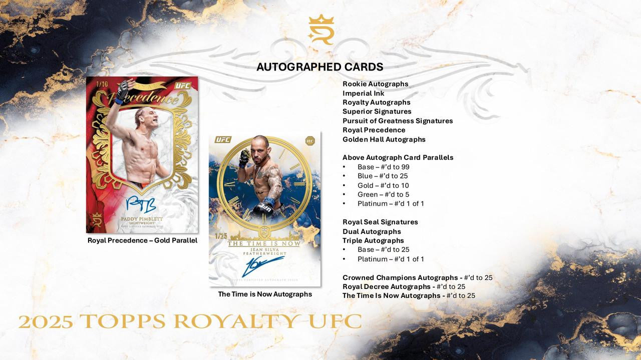 2025 Topps UFC Royalty Hobby Box CASE (4)