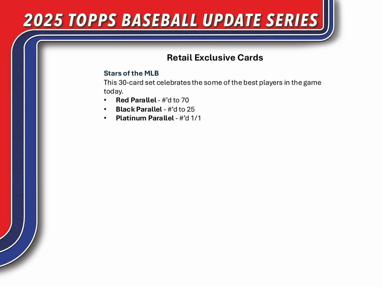 2025 Topps Update Series Baseball Retail Box
