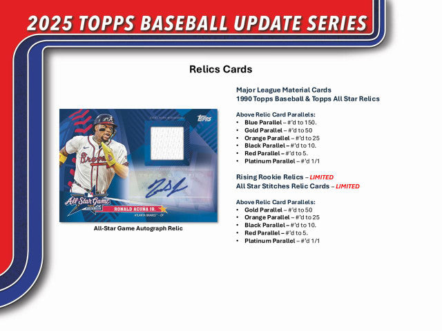 2025 Topps Update Series Baseball Retail Box
