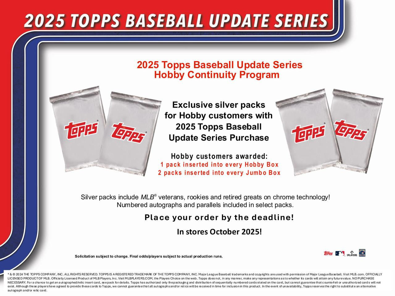 2025 Topps Update Series Baseball Jumbo Hobby Box