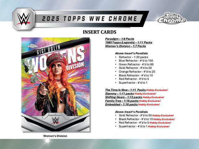 2025 Topps Chrome WWE Wrestling Hobby Box