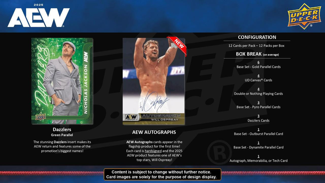 2025 Upper Deck AEW Wrestling Hobby Box
