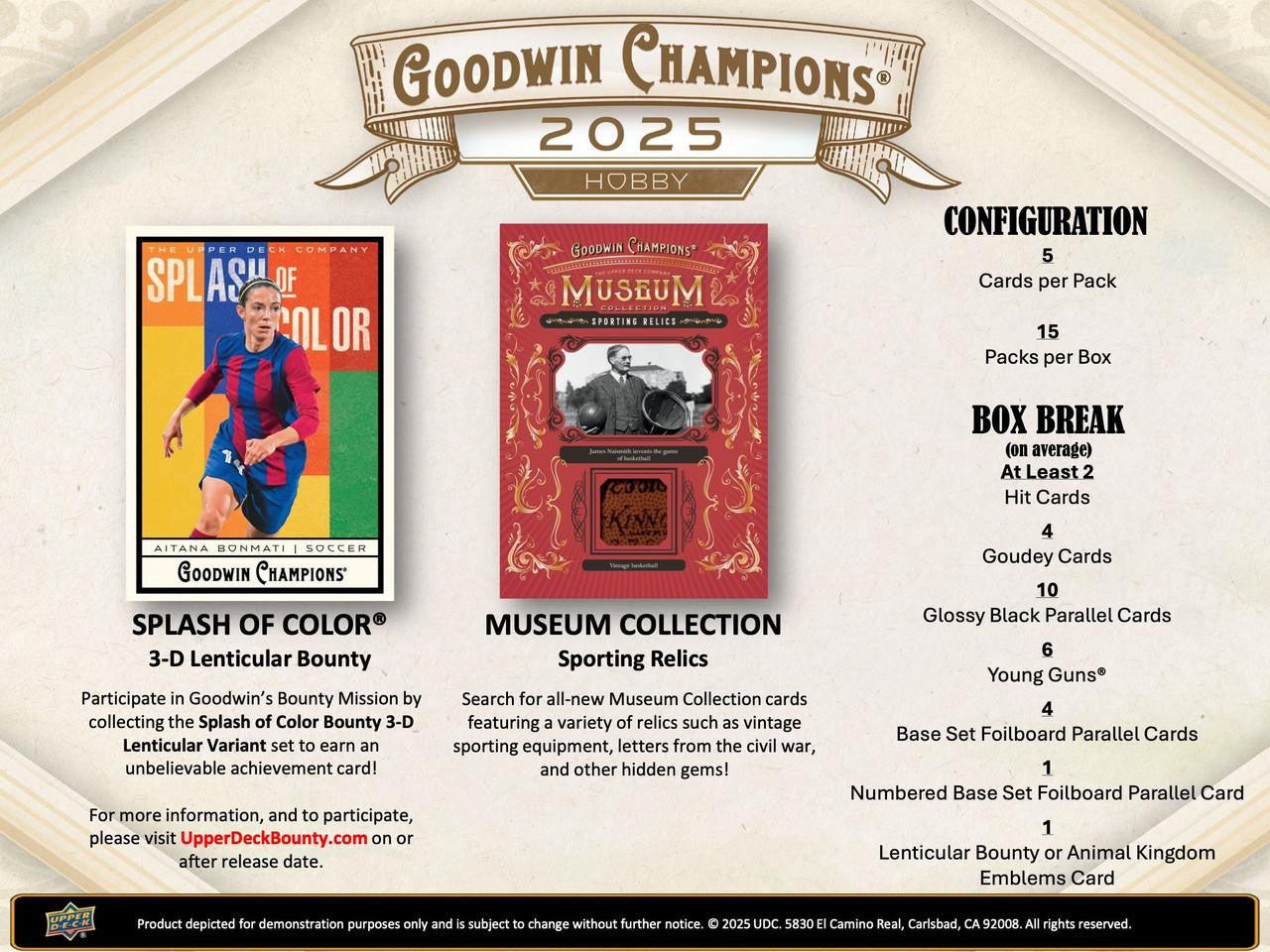 2025 Upper Deck Goodwin Champions Hobby Box