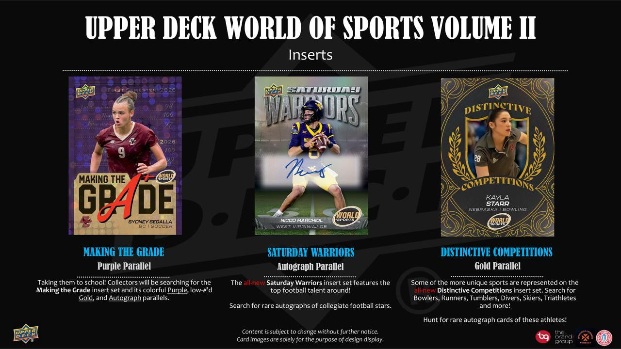 2025 Upper Deck World of Sports Volume 2 Hobby Box