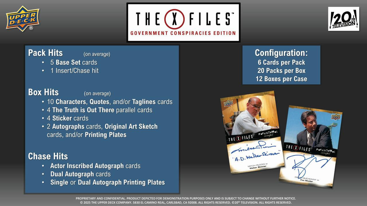 2025 Upper Deck The X-Files Government Conspiracies Edition Hobby Box