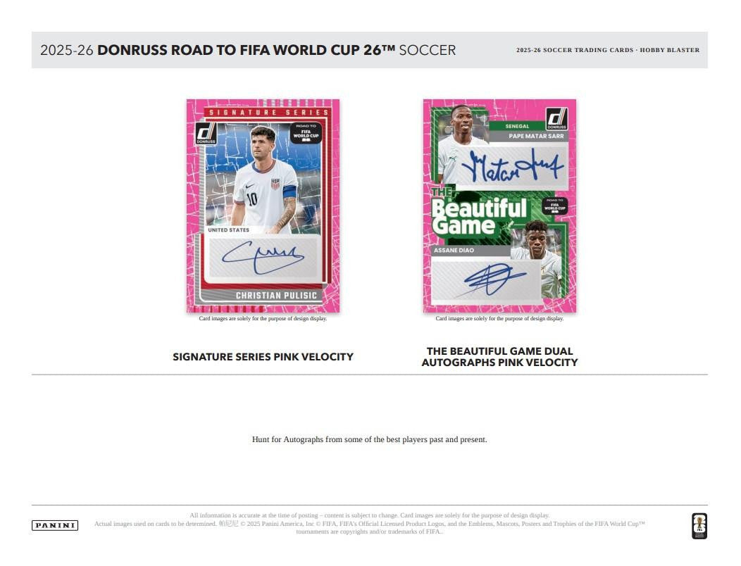 2025-26 Panini Donruss Road to FIFA World Cup Soccer Hobby Blaster Box