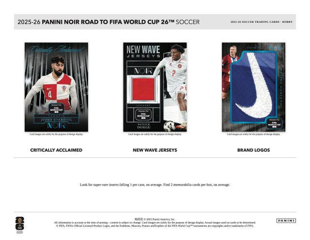 2025-26 Panini Noir Road To FIFA World Cup 26 Soccer Hobby Box