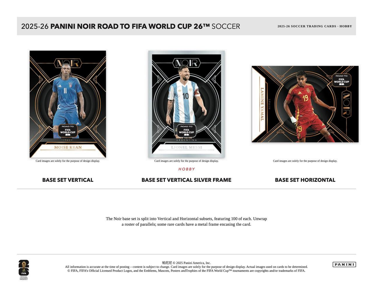 2025-26 Panini Noir Road To FIFA World Cup 26 Soccer Hobby Box