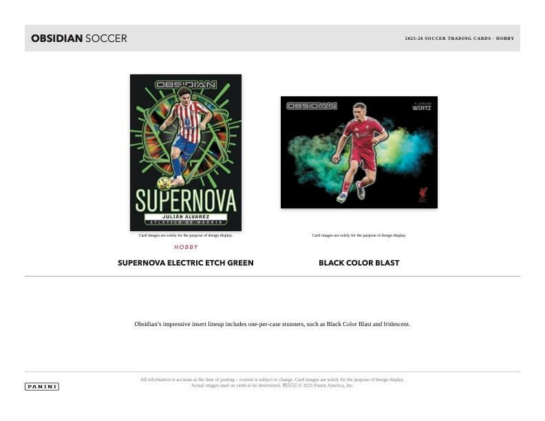 2025-26 Panini Obsidian Soccer Hobby Box