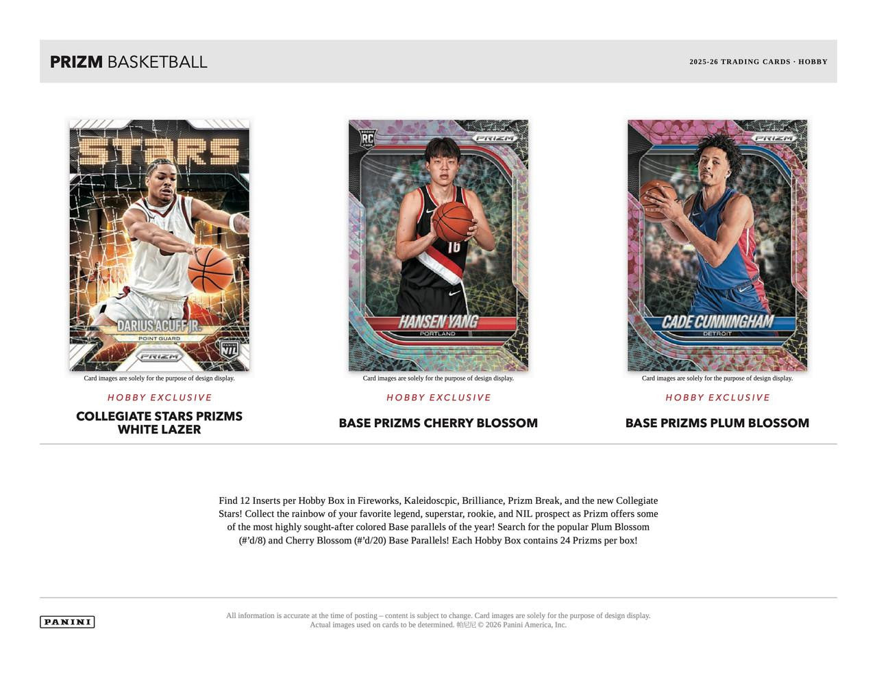 2025-26 Panini Prizm Basketball Hobby Box
