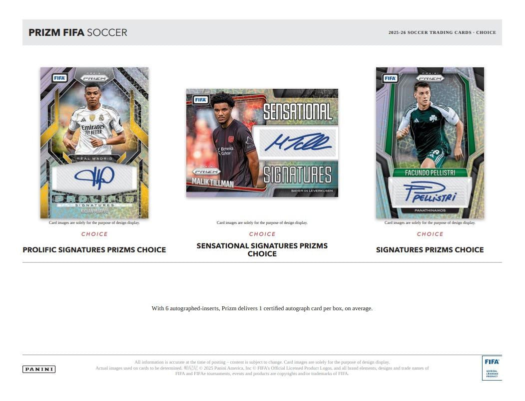 2025-26 Panini Prizm FIFA Soccer Choice Box