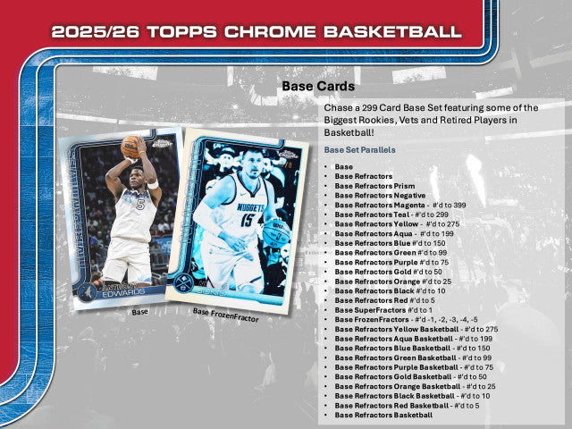 2025/26 Topps Chrome Basketball Blaster Box