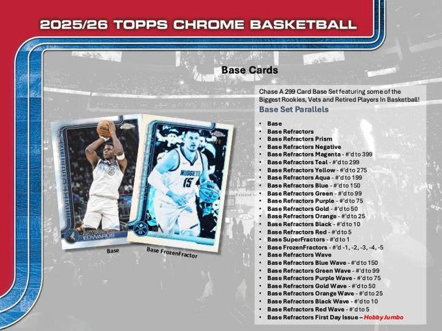2025/26 Topps Chrome Basketball Jumbo Hobby Box