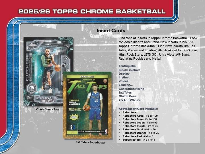 2025/26 Topps Chrome Basketball Jumbo Hobby Box