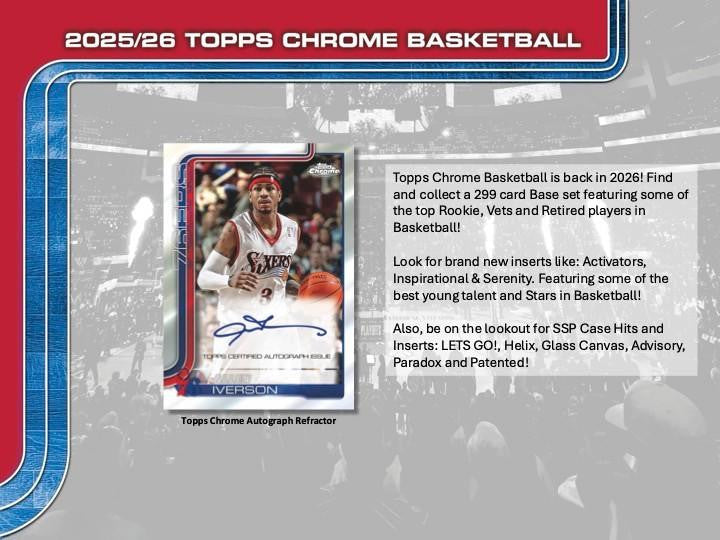 2025/26 Topps Chrome Basketball Mega Box