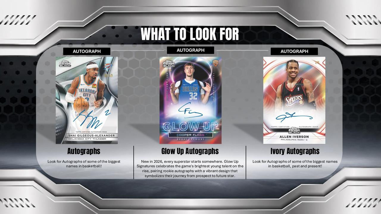 2025-26 Topps Chrome Black Basketball Hobby Box