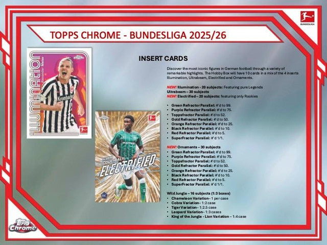 2025/26 Topps Chrome Bundesliga Soccer Hobby Box
